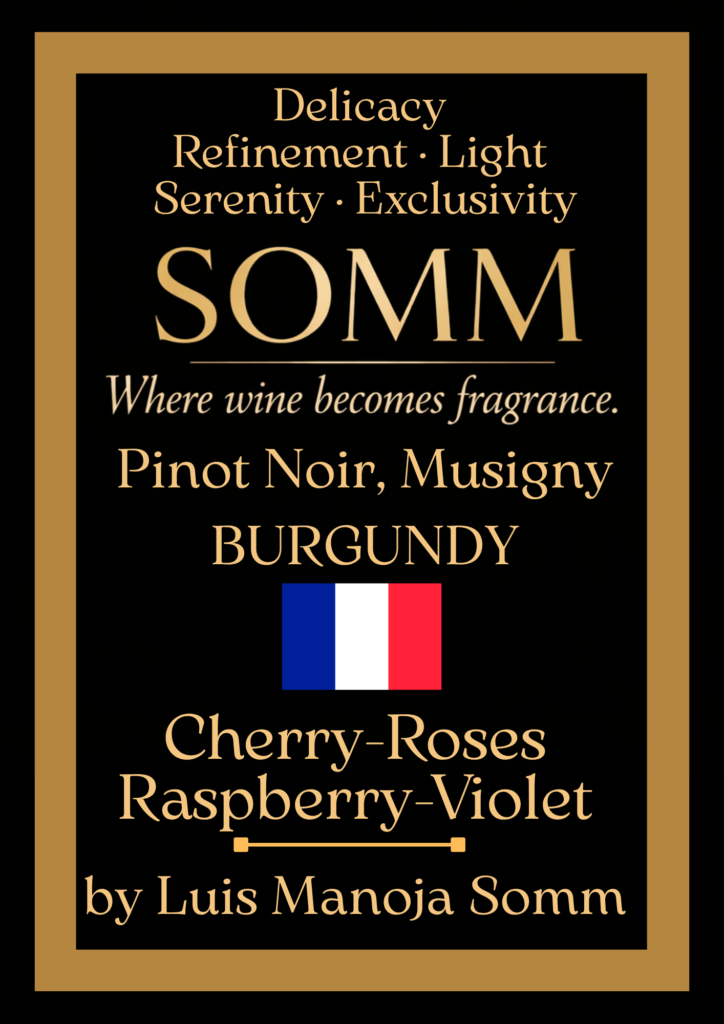 SOMM parfum, Pinot Noir from Musigny, Burgundy.